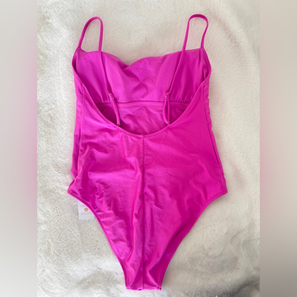 Shade & Shore Barbie Pink One Piece Swimsuit, Size Medium - NWT - Picture 7 of 12
